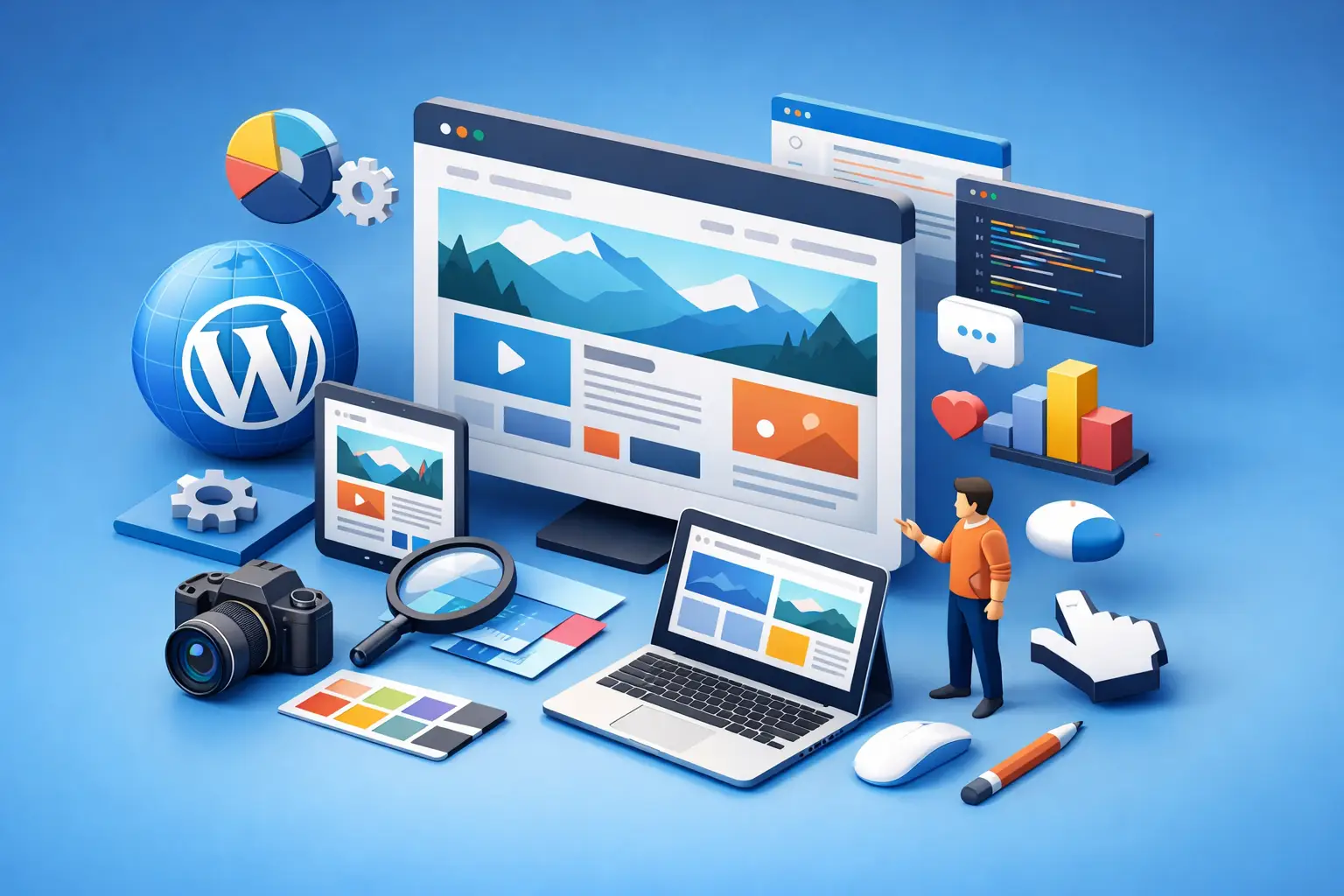 Voorbeeld WordPress website bedrijf bekijken