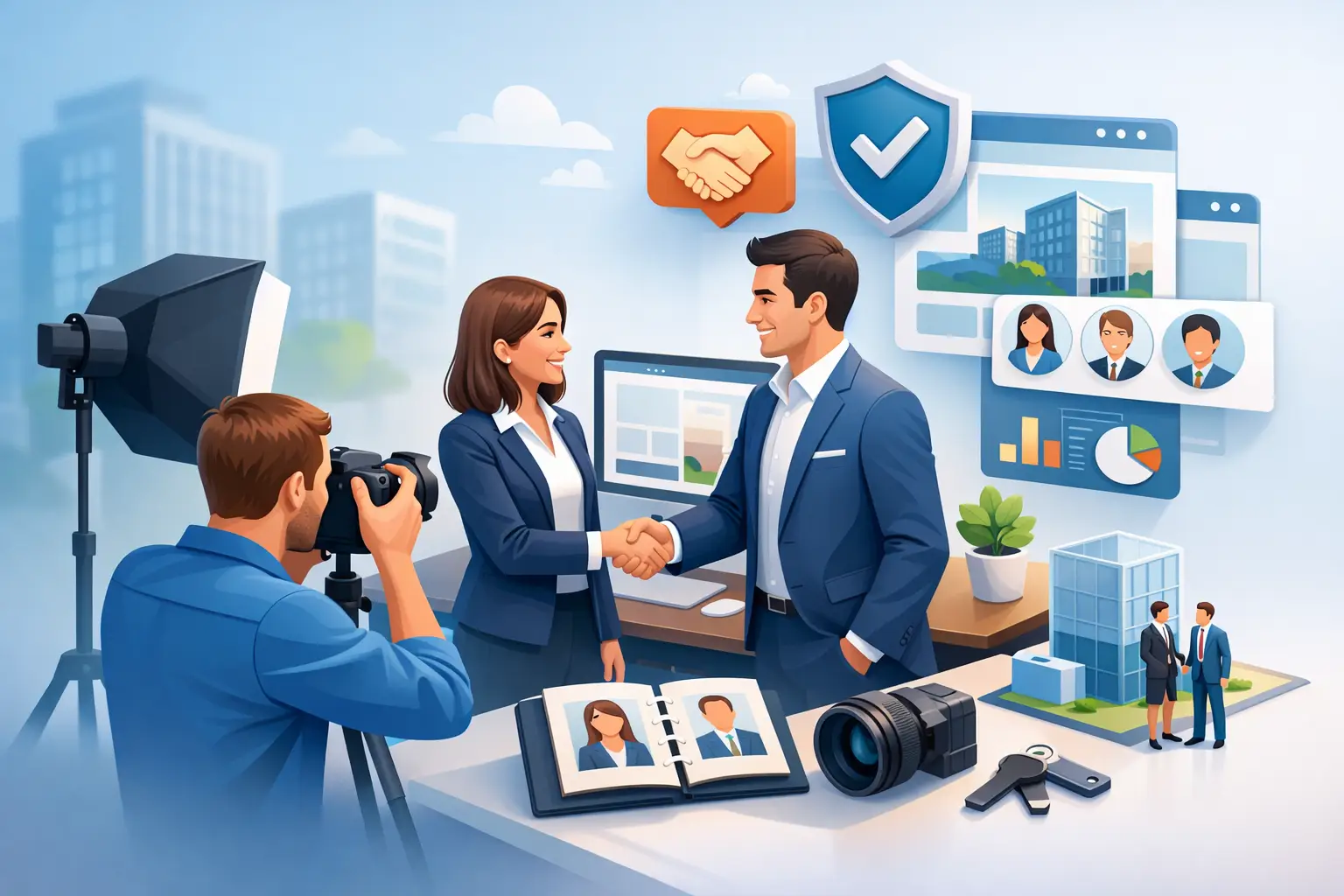 Bedrijfsfotografie voor website die vertrouwen wekt